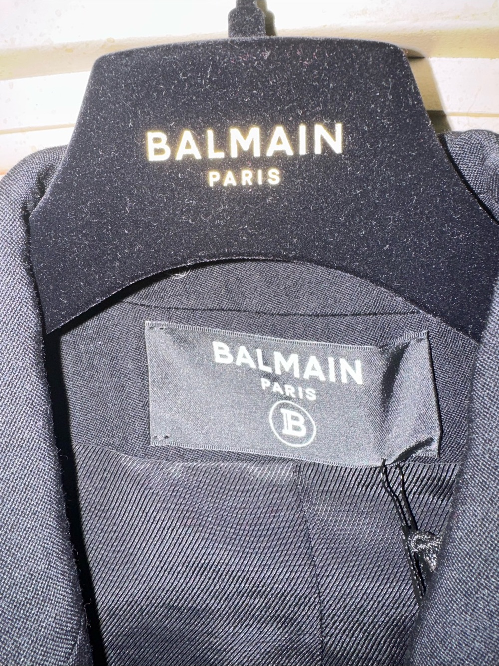 Balmain Black Double-Breasted Blazer with Gold Buttons - Picture 2 of 5
